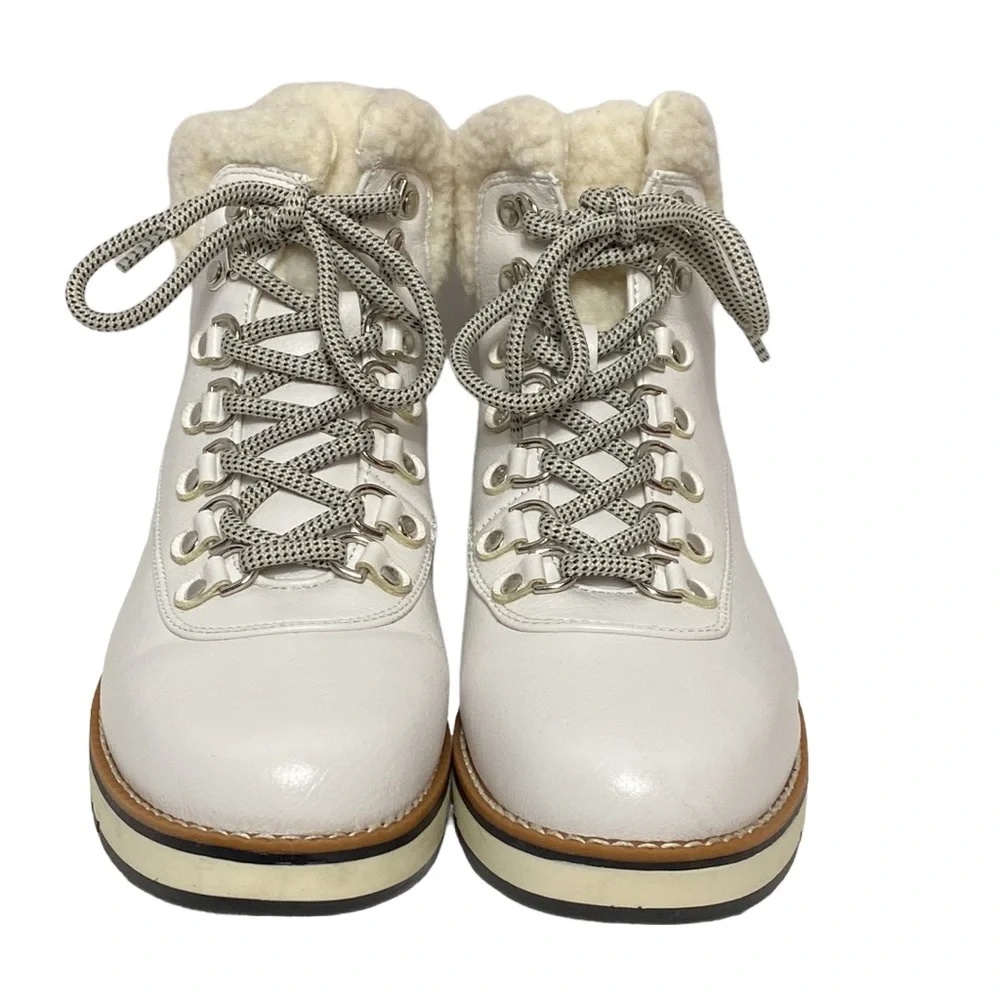White Mountain Leather Textile Lace-Up Outdoor Active Boots 8